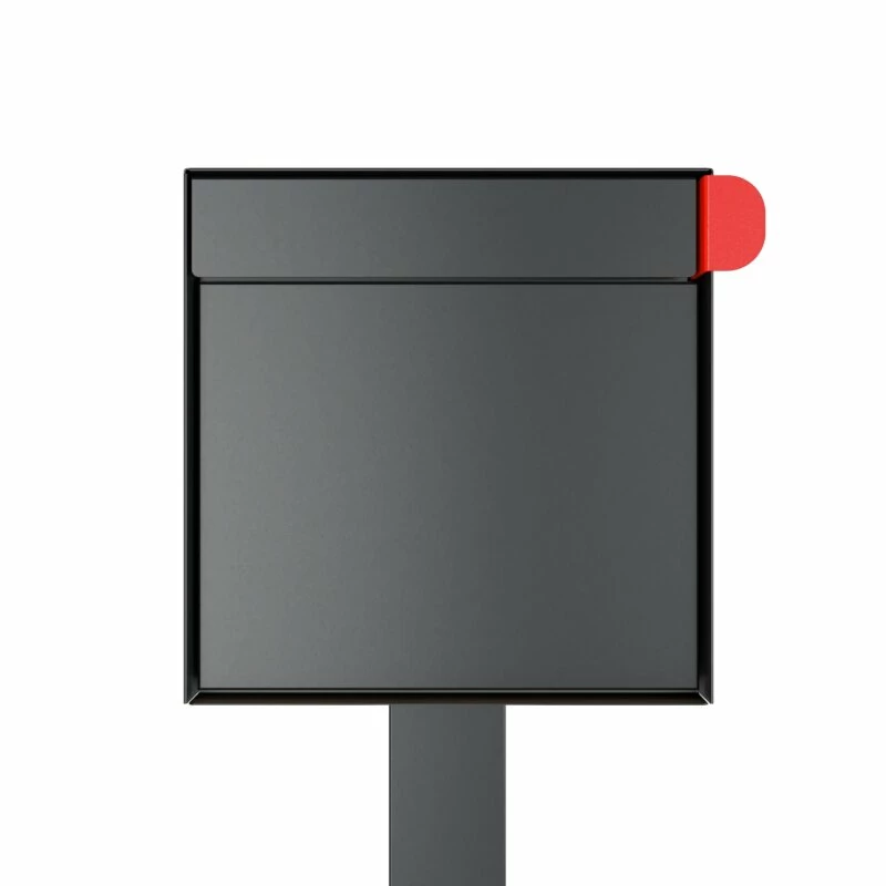 Briefkasten Standbriefkasten Square Schwarz RAL 9005 2 Briefkasten Standbriefkasten Square Schwarz RAL 9005 – Bild 2