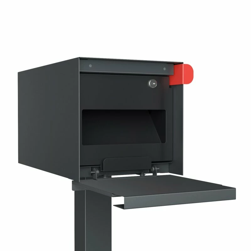 Briefkasten Standbriefkasten Square Schwarz RAL 9005 3 Briefkasten Standbriefkasten Square Schwarz RAL 9005 – Bild 3
