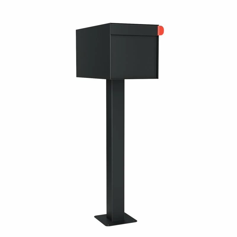 Briefkasten Standbriefkasten Square Schwarz RAL 9005 4 Briefkasten Standbriefkasten Square Schwarz RAL 9005 – Bild 4