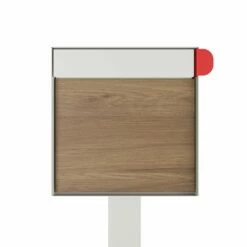 Briefkasten Standbriefkasten Square Weiß RAL 9016 Mit HPL-Front -Türschilder aus Edelstahl Geschäft briefkasten standbriefkasten square weiss ral 9016 mit hpl front2