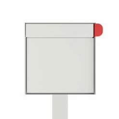 Briefkasten Standbriefkasten Square Weiß RAL 9016 -Türschilder aus Edelstahl Geschäft briefkasten standbriefkasten square weiss ral 90162