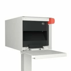 Briefkasten Standbriefkasten Square Weiß RAL 9016 -Türschilder aus Edelstahl Geschäft briefkasten standbriefkasten square weiss ral 90163