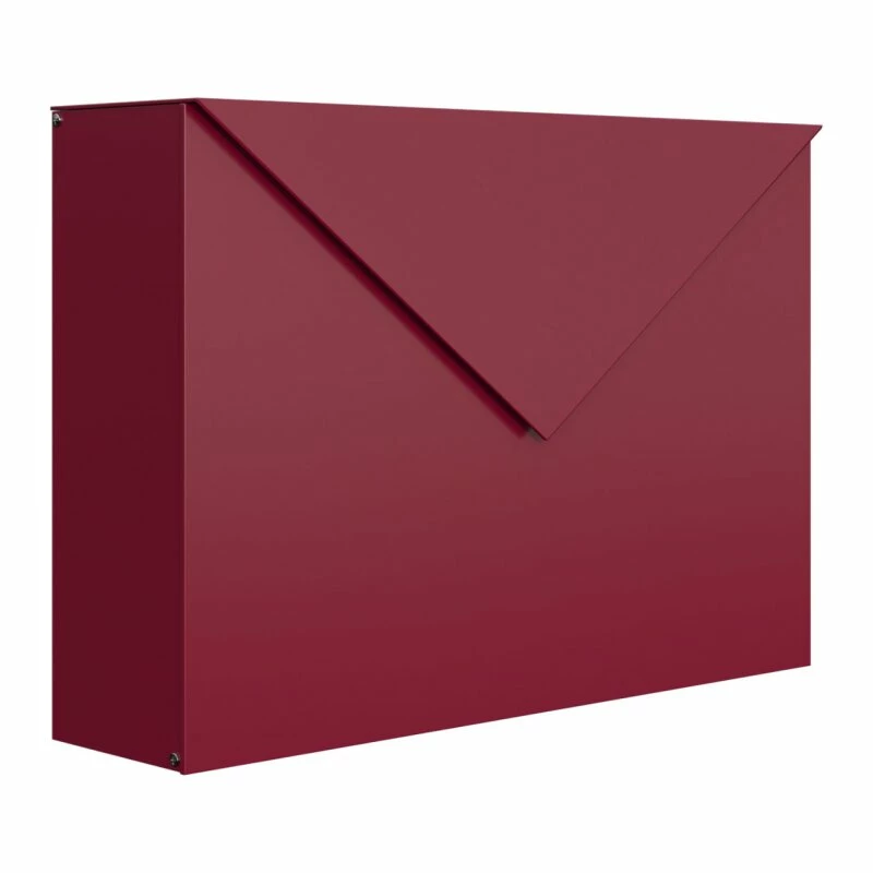 Briefkasten Wandbriefkasten Blitz Rot RAL 3004 1 Briefkasten Wandbriefkasten Blitz Rot RAL 3004