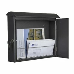 Briefkasten Wandbriefkasten Briefbox Grafit -Türschilder aus Edelstahl Geschäft briefkasten wandbriefkasten briefbox grafit4