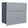 Briefkasten Wandbriefkasten Cube Grau Metallic RAL 9007