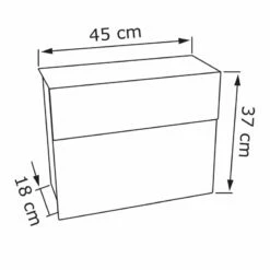 Briefkasten Wandbriefkasten Cube Grau Metallic RAL 9007 -Türschilder aus Edelstahl Geschäft briefkasten wandbriefkasten cube grau metallic ral 90072