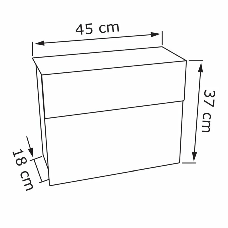 Briefkasten Wandbriefkasten Cube Rost RAL 8001 2 Briefkasten Wandbriefkasten Cube Rost RAL 8001 – Bild 2