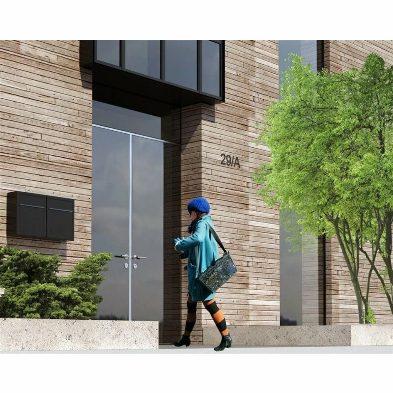 Briefkasten Wandbriefkasten Dream Schwarz RAL 9005 Mit Edelstahlklappe 7 Briefkasten Wandbriefkasten Dream Schwarz RAL 9005 Mit Edelstahlklappe – Bild 7