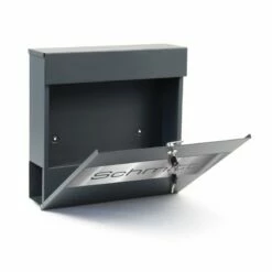 Briefkasten Wandbriefkasten Edelstahl Mit Zeitungsfach Anthrazit Grau Inkl. Namensblende -Türschilder aus Edelstahl Geschäft briefkasten wandbriefkasten edelstahl mit zeitungsfach anthrazit grau inkl namensblende5