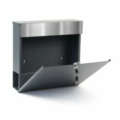 Briefkasten Wandbriefkasten Edelstahl Postkasten Mit Zeitungsfach RAL 7016 Anthrazit Grau -Türschilder aus Edelstahl Geschäft briefkasten wandbriefkasten edelstahl postkasten mit zeitungsfach ral 7016 anthrazit grau4