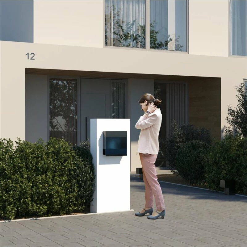 Briefkasten Wandbriefkasten Elegance Pro Blue Rot RAL 3004 Mit Blauer Acrylplatte 4 Briefkasten Wandbriefkasten Elegance Pro Blue Rot RAL 3004 Mit Blauer Acrylplatte – Bild 4