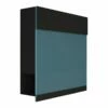 Briefkasten Wandbriefkasten Elegance Pro Blue Schwarz RAL 9005 Mit Blauer Acrylplatte