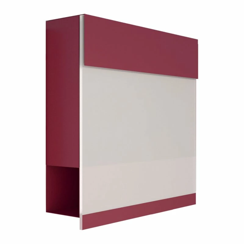 Briefkasten Wandbriefkasten Elegance Pro White Rot RAL 3004 Mit Weißer Acrylplatte 1 Briefkasten Wandbriefkasten Elegance Pro White Rot RAL 3004 Mit Weißer Acrylplatte