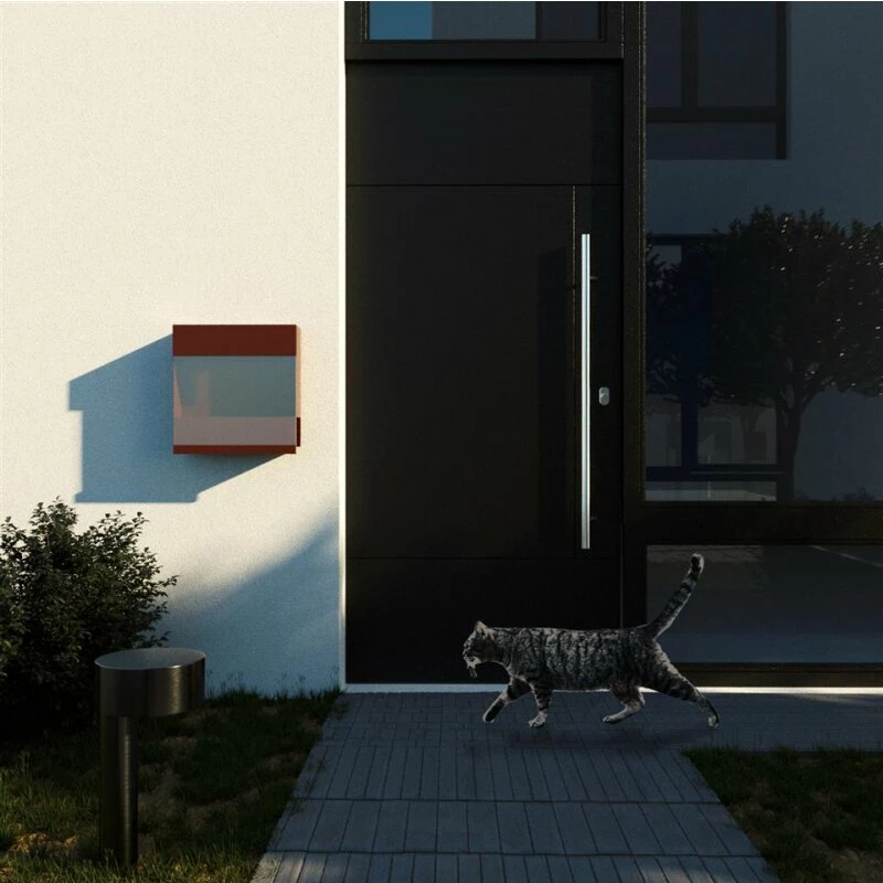 Briefkasten Wandbriefkasten Elegance Pro White Rot RAL 3004 Mit Weißer Acrylplatte 2 Briefkasten Wandbriefkasten Elegance Pro White Rot RAL 3004 Mit Weißer Acrylplatte – Bild 2