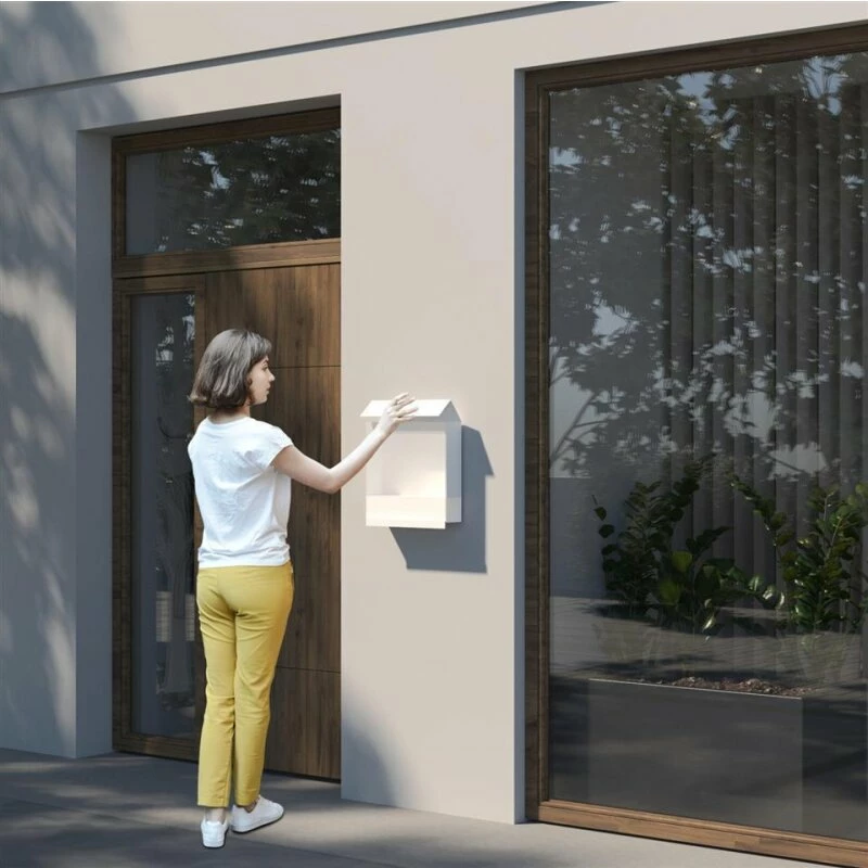 Briefkasten Wandbriefkasten Elegance Pro White Rot RAL 3004 Mit Weißer Acrylplatte 4 Briefkasten Wandbriefkasten Elegance Pro White Rot RAL 3004 Mit Weißer Acrylplatte – Bild 4