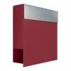 Briefkasten Wandbriefkasten Elegance Rot RAL 3004 Mit Edelstahlklappe