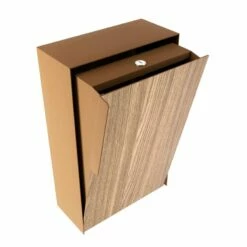 Briefkasten Wandbriefkasten Firona RAL 8001 Rost Mit Holzdekor-Front -Türschilder aus Edelstahl Geschäft briefkasten wandbriefkasten firona ral 8001 rost mit holzdekor front9