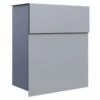 Briefkasten Wandbriefkasten Groove Grau Metallic RAL 9007
