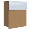 Briefkasten Wandbriefkasten Groove Rost RAL 8001 Mit Edelstahlklappe