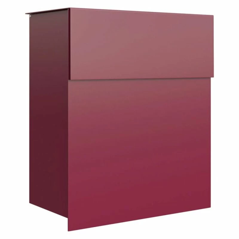 Briefkasten Wandbriefkasten Groove Rot RAL 3004 1 Briefkasten Wandbriefkasten Groove Rot RAL 3004