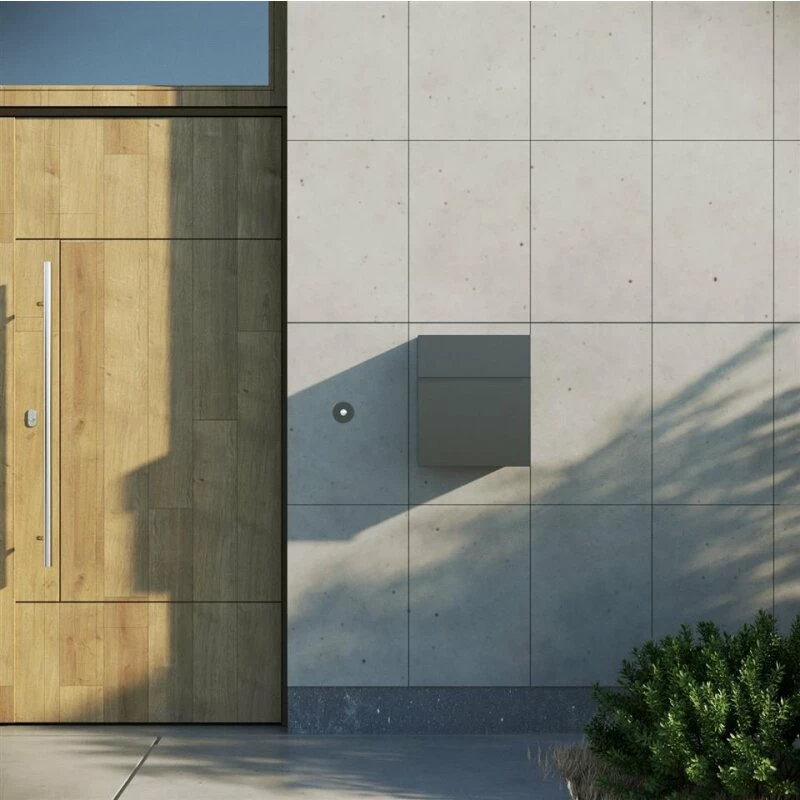 Briefkasten Wandbriefkasten Groove Weiß RAL 9016 Mit Edelstahlklappe 2 Briefkasten Wandbriefkasten Groove Weiß RAL 9016 Mit Edelstahlklappe – Bild 2