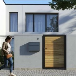 Briefkasten Wandbriefkasten Jazz Rot RAL 3004 -Türschilder aus Edelstahl Geschäft briefkasten wandbriefkasten jazz rot ral 30048