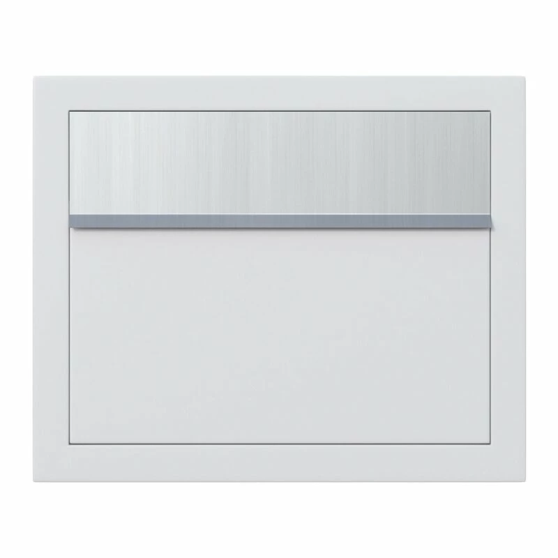 Briefkasten Wandbriefkasten Jazz Weiß RAL 9016 Mit Edelstahlklappe 2 Briefkasten Wandbriefkasten Jazz Weiß RAL 9016 Mit Edelstahlklappe – Bild 2