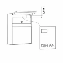 Briefkasten Wandbriefkasten Lee Rost RAL 8001 -Türschilder aus Edelstahl Geschäft briefkasten wandbriefkasten lee rost ral 80014