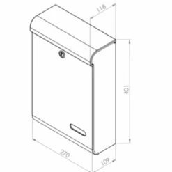 Briefkasten Wandbriefkasten MEFA LENTO 135 RAL 9016 Verkehrsweiß Glänzend -Türschilder aus Edelstahl Geschäft briefkasten wandbriefkasten mefa lento 135 ral 9016 verkehrsweiss glaenzend4