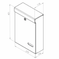 Briefkasten Wandbriefkasten MEFA PICCOLA 134 RAL 9016 -Türschilder aus Edelstahl Geschäft briefkasten wandbriefkasten mefa piccola 134 ral 90164