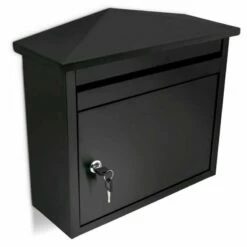 Briefkasten Wandbriefkasten Mit Spitzdach Schwarz