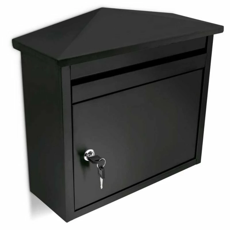 Briefkasten Wandbriefkasten Mit Spitzdach Schwarz 1 Briefkasten Wandbriefkasten Mit Spitzdach Schwarz