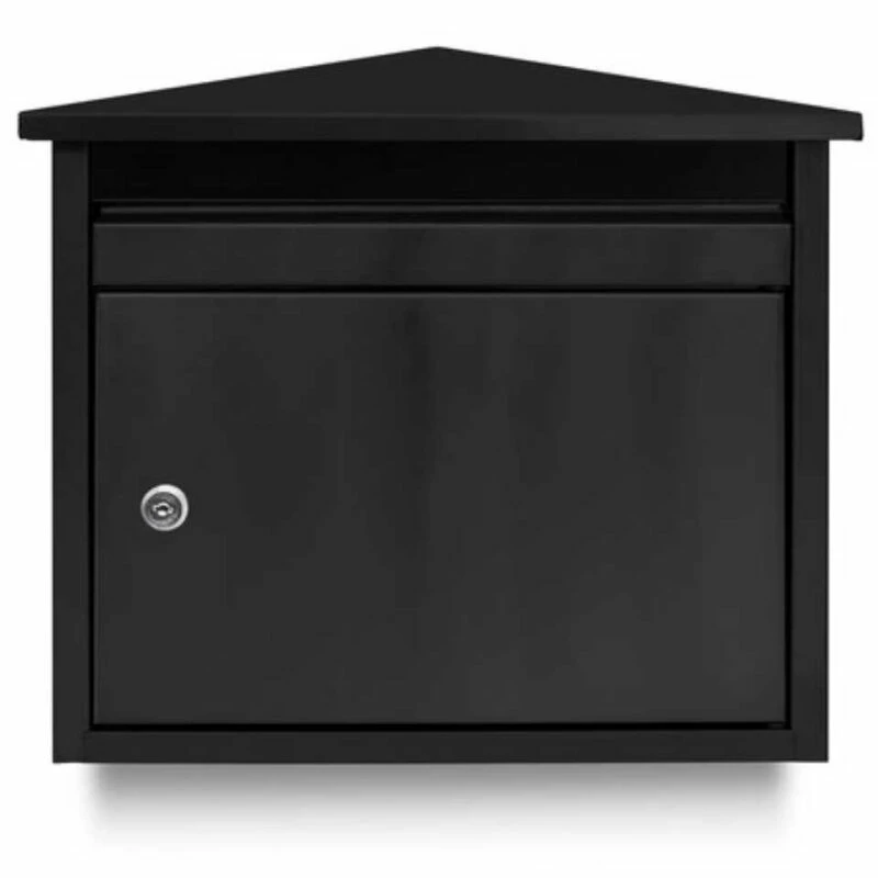 Briefkasten Wandbriefkasten Mit Spitzdach Schwarz 2 Briefkasten Wandbriefkasten Mit Spitzdach Schwarz – Bild 2