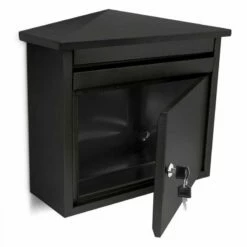 Briefkasten Wandbriefkasten Mit Spitzdach Schwarz 9 Briefkasten Wandbriefkasten Mit Spitzdach Schwarz -Türschilder aus Edelstahl Geschäft briefkasten wandbriefkasten mit spitzdach schwarz4