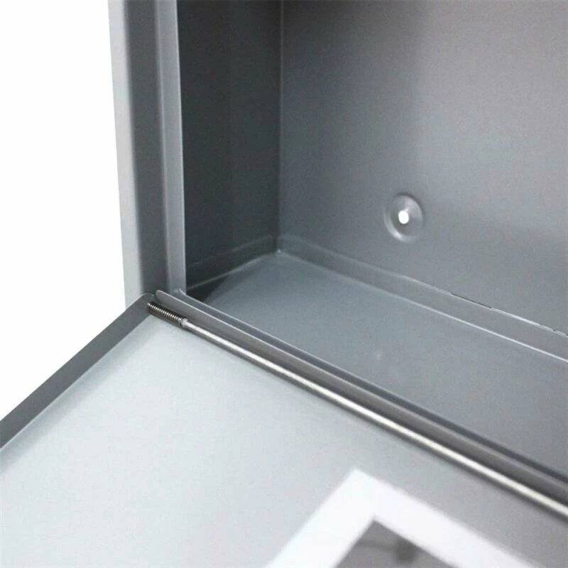Briefkasten Wandbriefkasten Mit Zeitungsrolle & Sichtfenster Silberfarben 2 Briefkasten Wandbriefkasten Mit Zeitungsrolle & Sichtfenster Silberfarben – Bild 2