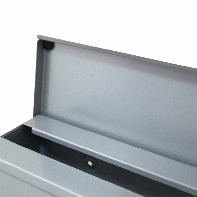 Briefkasten Wandbriefkasten Mit Zeitungsrolle & Sichtfenster Silberfarben 4 Briefkasten Wandbriefkasten Mit Zeitungsrolle & Sichtfenster Silberfarben – Bild 4