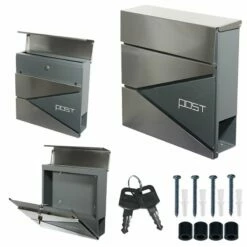 Briefkasten Wandbriefkasten Postkasten Postfach Inkl. Zeitungsrolle Anthrazit RAL 7016 8 Briefkasten Wandbriefkasten Postkasten Postfach Inkl. Zeitungsrolle Anthrazit RAL 7016 -Türschilder aus Edelstahl Geschäft briefkasten wandbriefkasten postkasten postfach inkl zeitungsrolle anthrazit ral 70162