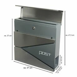 Briefkasten Wandbriefkasten Postkasten Postfach Inkl. Zeitungsrolle Anthrazit RAL 7016 12 Briefkasten Wandbriefkasten Postkasten Postfach Inkl. Zeitungsrolle Anthrazit RAL 7016 -Türschilder aus Edelstahl Geschäft briefkasten wandbriefkasten postkasten postfach inkl zeitungsrolle anthrazit ral 70166