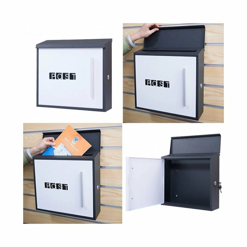 Briefkasten Wandbriefkasten Postkasten Postfach Schwarz/weiss Inkl. Post Schriftzug 5 Briefkasten Wandbriefkasten Postkasten Postfach Schwarz/weiss Inkl. Post Schriftzug – Bild 5