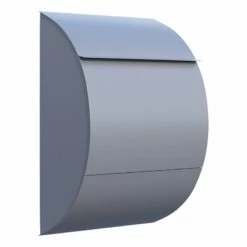 Briefkasten Wandbriefkasten Round Grau Metallic RAL 9007