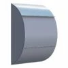 Briefkasten Wandbriefkasten Round Grau Metallic RAL 9007 Mit Edelstahlklappe