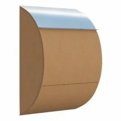 Briefkasten Wandbriefkasten Round Rost RAL 8001 Mit Edelstahlklappe