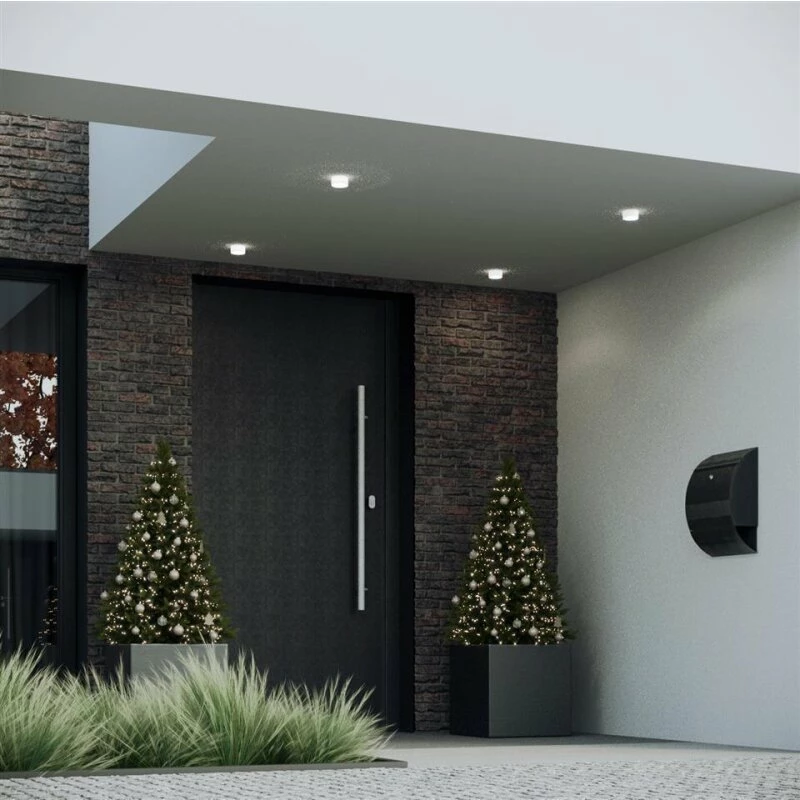 Briefkasten Wandbriefkasten Round Schwarz RAL 9005 Mit Edelstahlklappe 2 Briefkasten Wandbriefkasten Round Schwarz RAL 9005 Mit Edelstahlklappe – Bild 2