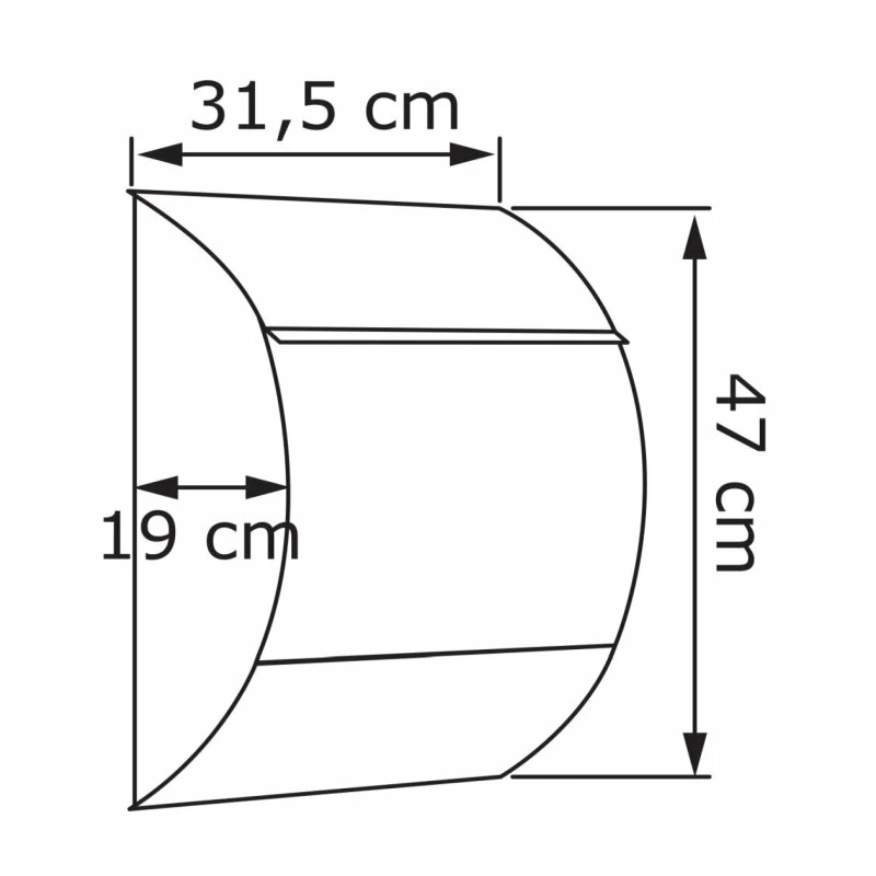 Briefkasten Wandbriefkasten Round Schwarz RAL 9005 Mit Edelstahlklappe 5 Briefkasten Wandbriefkasten Round Schwarz RAL 9005 Mit Edelstahlklappe – Bild 5