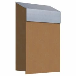 Briefkasten Wandbriefkasten Sun Rost RAL 8001 Mit Edelstahlklappe