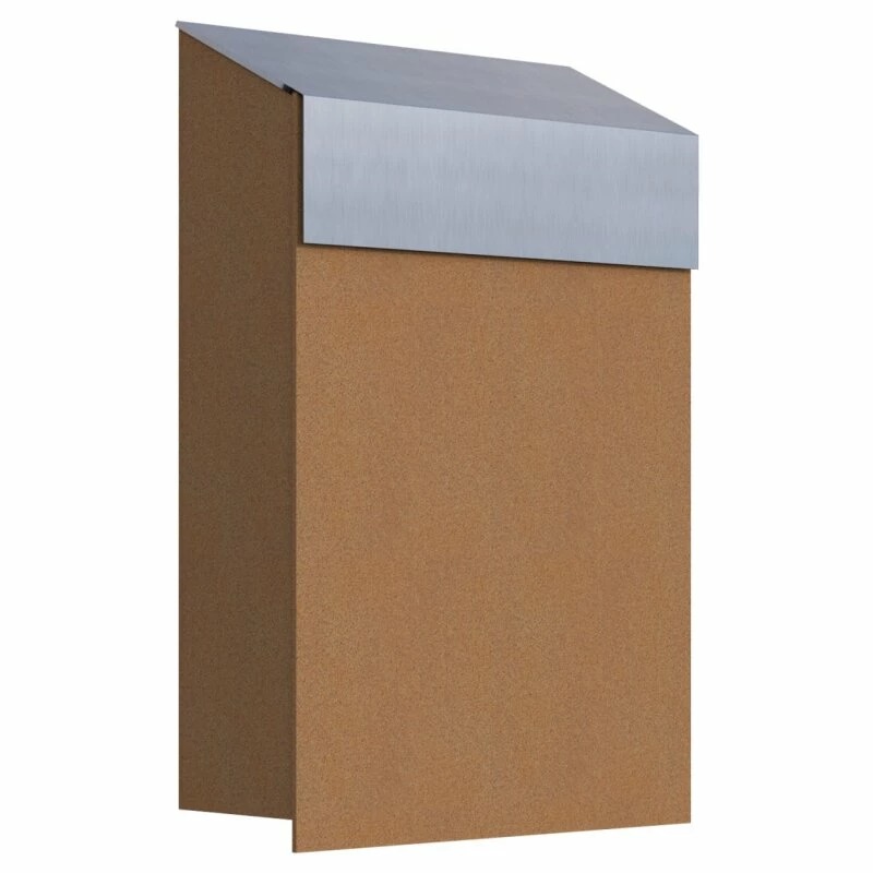 Briefkasten Wandbriefkasten Sun Rost RAL 8001 Mit Edelstahlklappe 1 Briefkasten Wandbriefkasten Sun Rost RAL 8001 Mit Edelstahlklappe