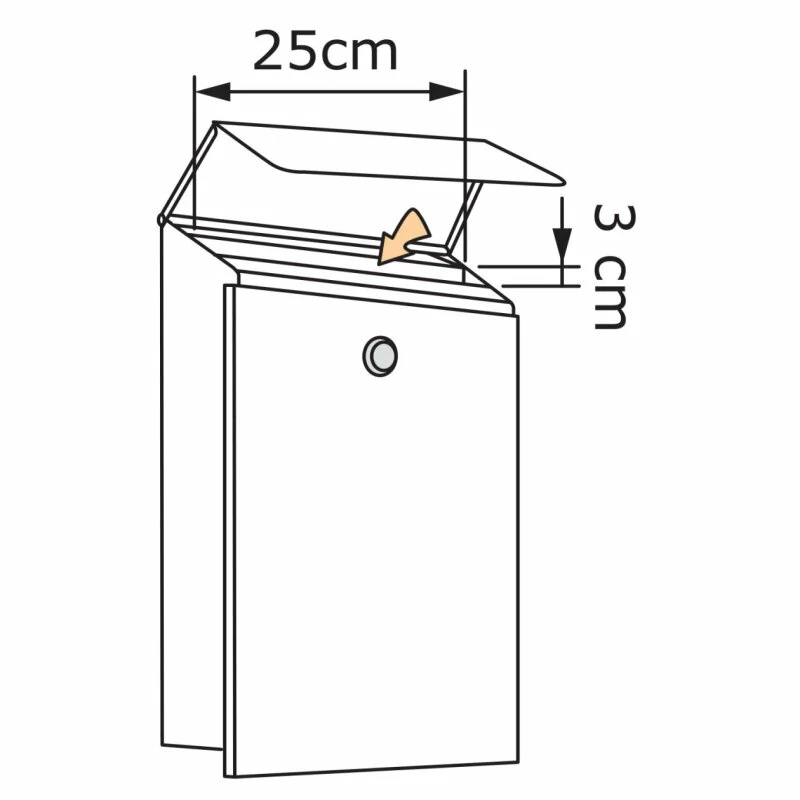 Briefkasten Wandbriefkasten Sun Rost RAL 8001 Mit Edelstahlklappe 3 Briefkasten Wandbriefkasten Sun Rost RAL 8001 Mit Edelstahlklappe – Bild 3
