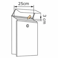 Briefkasten Wandbriefkasten Sun Schwarz RAL 9005 Mit Edelstahlklappe -Türschilder aus Edelstahl Geschäft briefkasten wandbriefkasten sun schwarz ral 9005 mit edelstahlklappe5