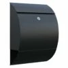 Briefkasten Wandbriefkasten Sunny Schwarz RAL 9005
