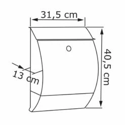 Briefkasten Wandbriefkasten Sunny Schwarz RAL 9005 -Türschilder aus Edelstahl Geschäft briefkasten wandbriefkasten sunny schwarz ral 90052